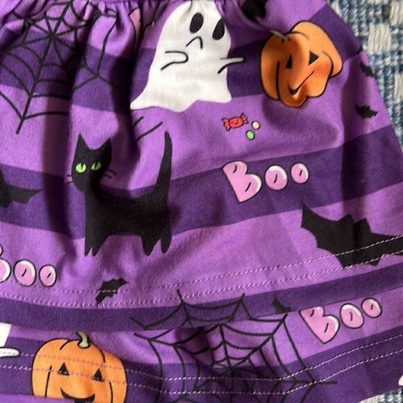 Not Too Spooky Girl’s Size 2 (80) Boo Purple Halloween Skirt w Pumpkin Ghost Bat - Picture 4 of 6